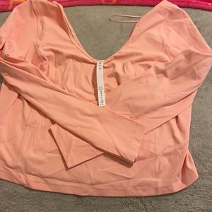 lululemon align long sleeve in dew pink!